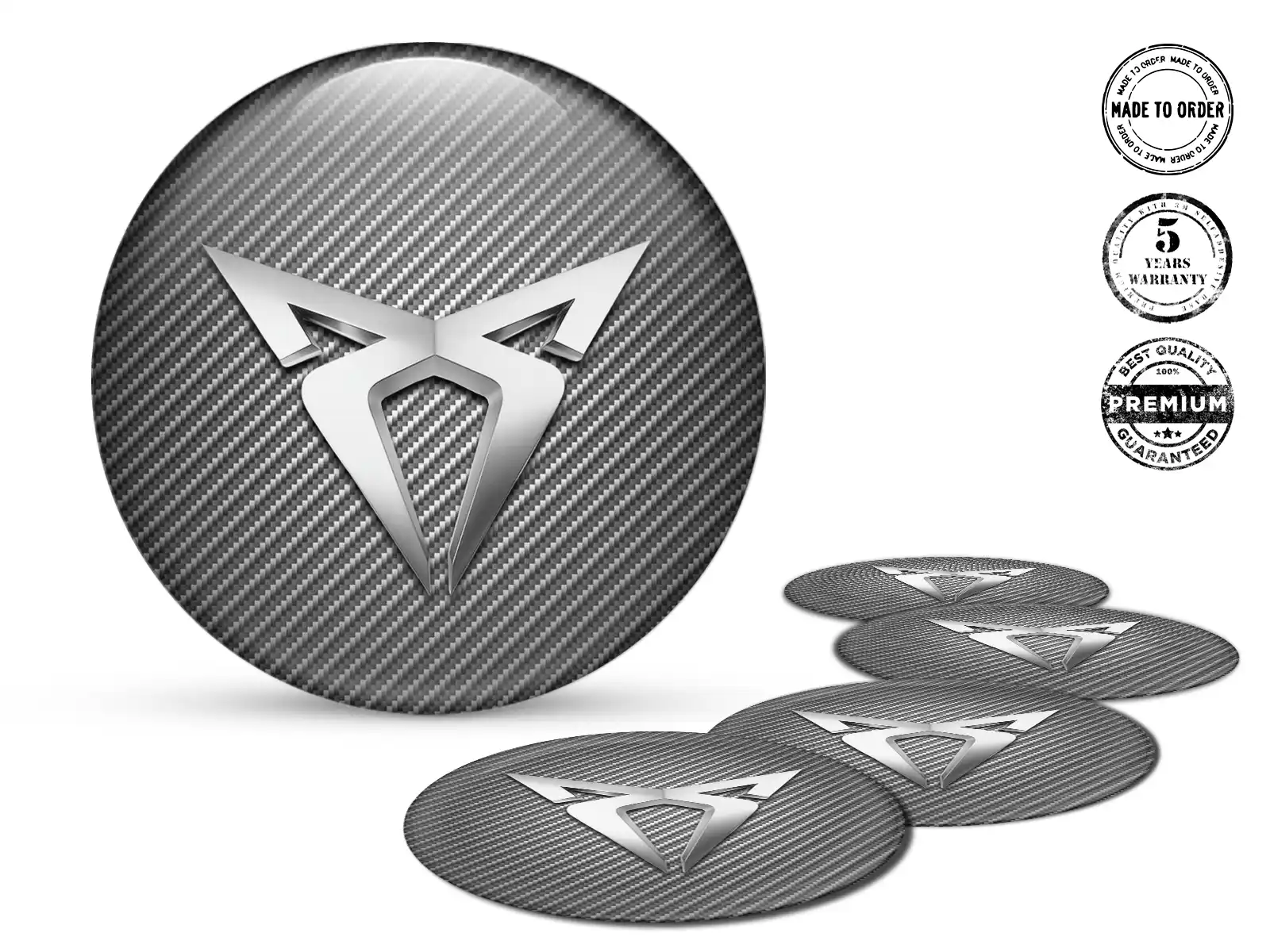 Seat Cupra Radaufkleber Ausgabe Luxusgewölbte Logos